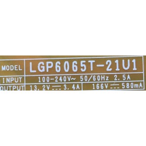 FUENTE DE PODER PARA TV LG / NUMERO DE PARTE EAY65895632 / EAX69502502 / 65895632 / EPCD16CB1B / 3PCR02859B / LGP6065T-21U1 / EAX69502502(1.0) / PANEL NC600TQG / JE601R3HD57 / MODELOS 60UQ8000PSB / 65UP7670PUC / 65UQ8000AUB / 65UQ7070ZUE / 65UQ8000AUB